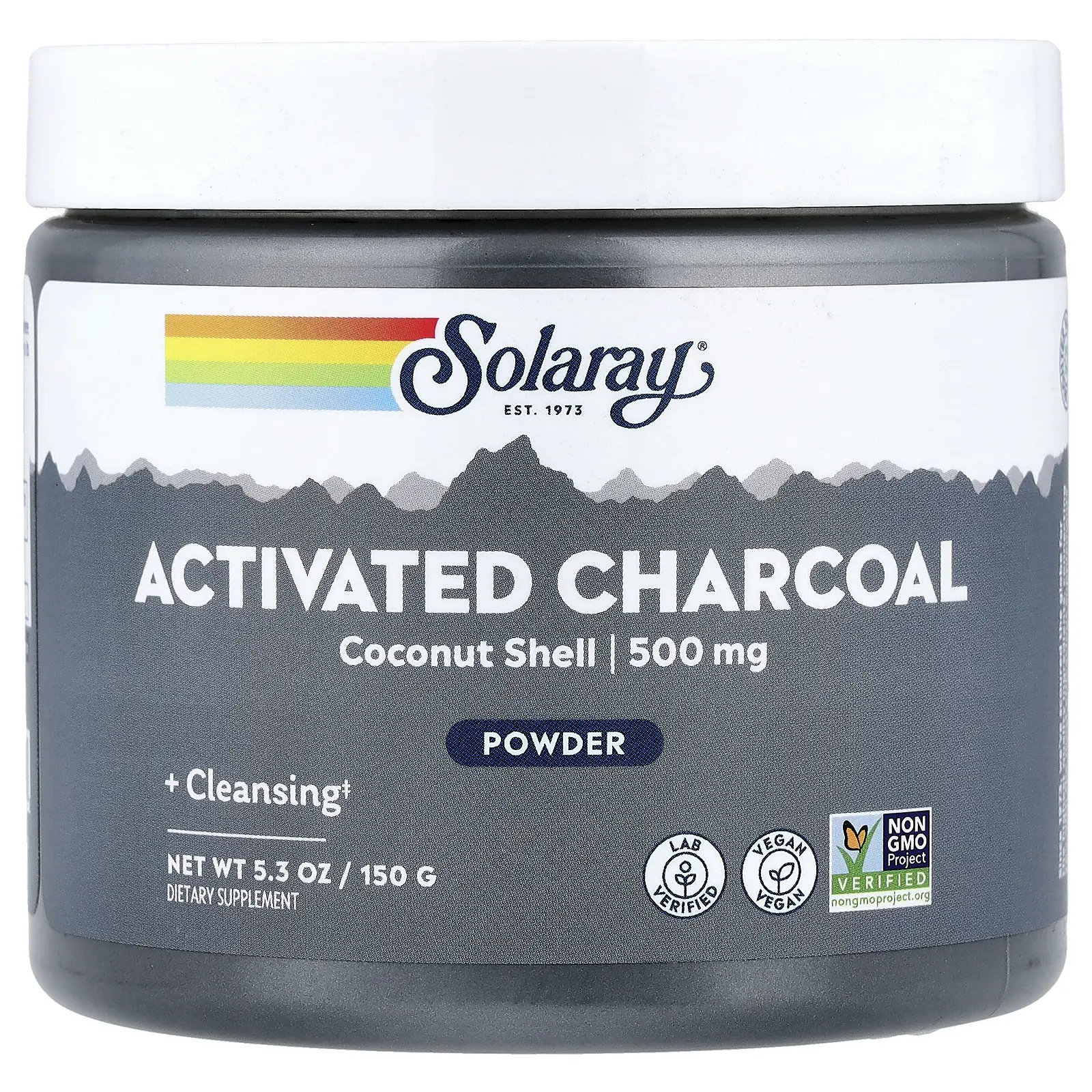 Solaray Activated Charcoal Powder, 5.3 oz (150 g)