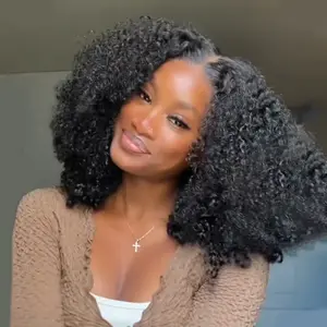 ISEE HAIR Wear Go Kinky Curly Glueless Wigs Human Hair 6*4 HD Lace Front Wigs Pre Plucked Tiny Knots Curly Glueless Human Wigs for Beginners Vacation Hair  #TikTokShopHolidayHaul