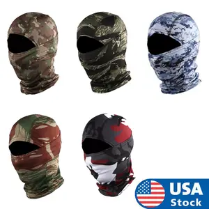 5PCS Balaclava Full Camo Face Mask - Windproof, Dustproof, Breathable, Quick-Drying, UV Proof for Outdoor Activities, Suitable for Women & Men