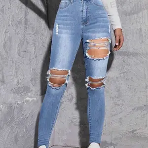 High Waist Ripped Skinny Jeans