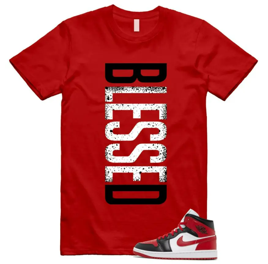 1 Alternate Bred Toe Gym Red Black White Mid Unisex Shirt Match VERTBLS, Mens Women clothing, Graphic Tees, Top T-Shirt