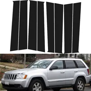 For Jeep Grand Cherokee WK 2005-2010, Car Door Window Pillar Posts Decal Cover Door Sticker Vehicle Exterior Decoration Accessories