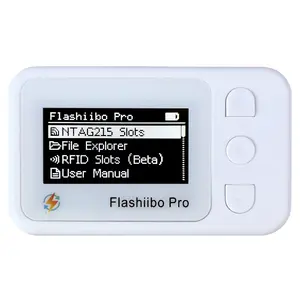 Flashiibo Pro NFC Emulator, NFC Tag Emulator, 3000+ Saves, Unlimited Rewrite, Auto UID Regen, Rechargeable Battery , 1.4" OLED Screen, Compatible with 50+ Games on Switch 1 & 2