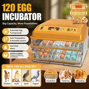 120-Egg Automatic Incubator for Chickens Ducks Geese Quails | Smart Temp Control & Auto Egg Turner | 2026 Upgraded High Hatching Rate