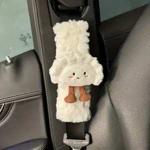 Cute Dumpling Car Seat Belt Shoulder Cover, Soft Material, Cartoon Style, Car Interior Protector, Enhances Comfort, Car Decor