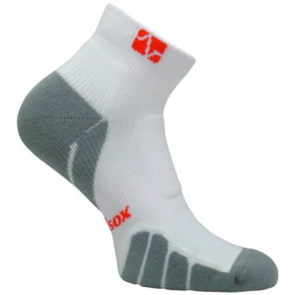 Vitalsox Court Series VT1110T Tennis Socks, White Ghost Low-Cut with Breathable Drystat, Plantar Support & Shock Absorber, Ankle Socks, Looped Terry, Court Sport, Tennis Play, Athletic Performance Sports Socks