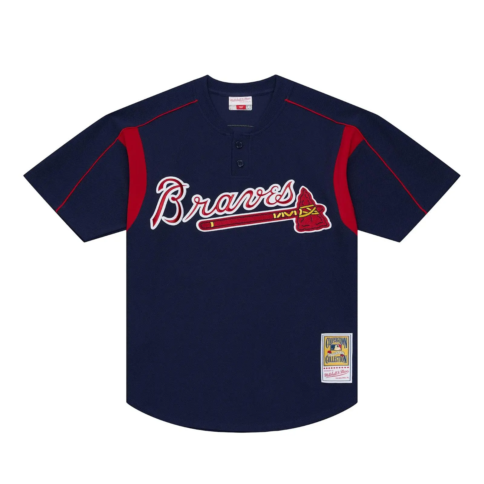 Andruw Jones Atlanta Braves 2005 Navy Authentic Batting Practice Jersey MLB Throwback Baseball Cooperstown Fan Gear Mitchell & Ness