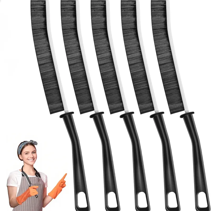 Mom's Ultimate Crevice Cleaner Pack - 5 Multifunctional Hard Bristle Brushes for Tile Grout, Window Tracks & Hidden Grime Home Tools Gadgets Handle Cleaning,Multifunctional Gap Scrub, Bathroom Cleaner Tools for Household Use,brush pro Hardware Hammer sum