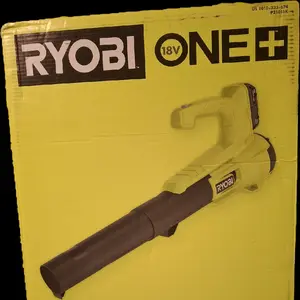 RYOBI 18V ONE+ 250CFM 90MPH Blower with Battery and Charger, Yellow Color, Model P2101K