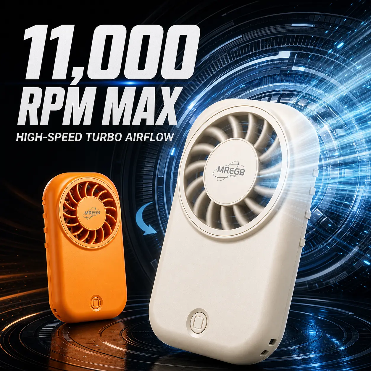 MREGB 2026 Pocket Size Mini Handheld Fan, USB Rechargeable Fan with Strong Airflow, Ultra-Compact Cooling Fan for Travel, Outdoor & Office, Summer Essential Gadget,summervibes summerwins