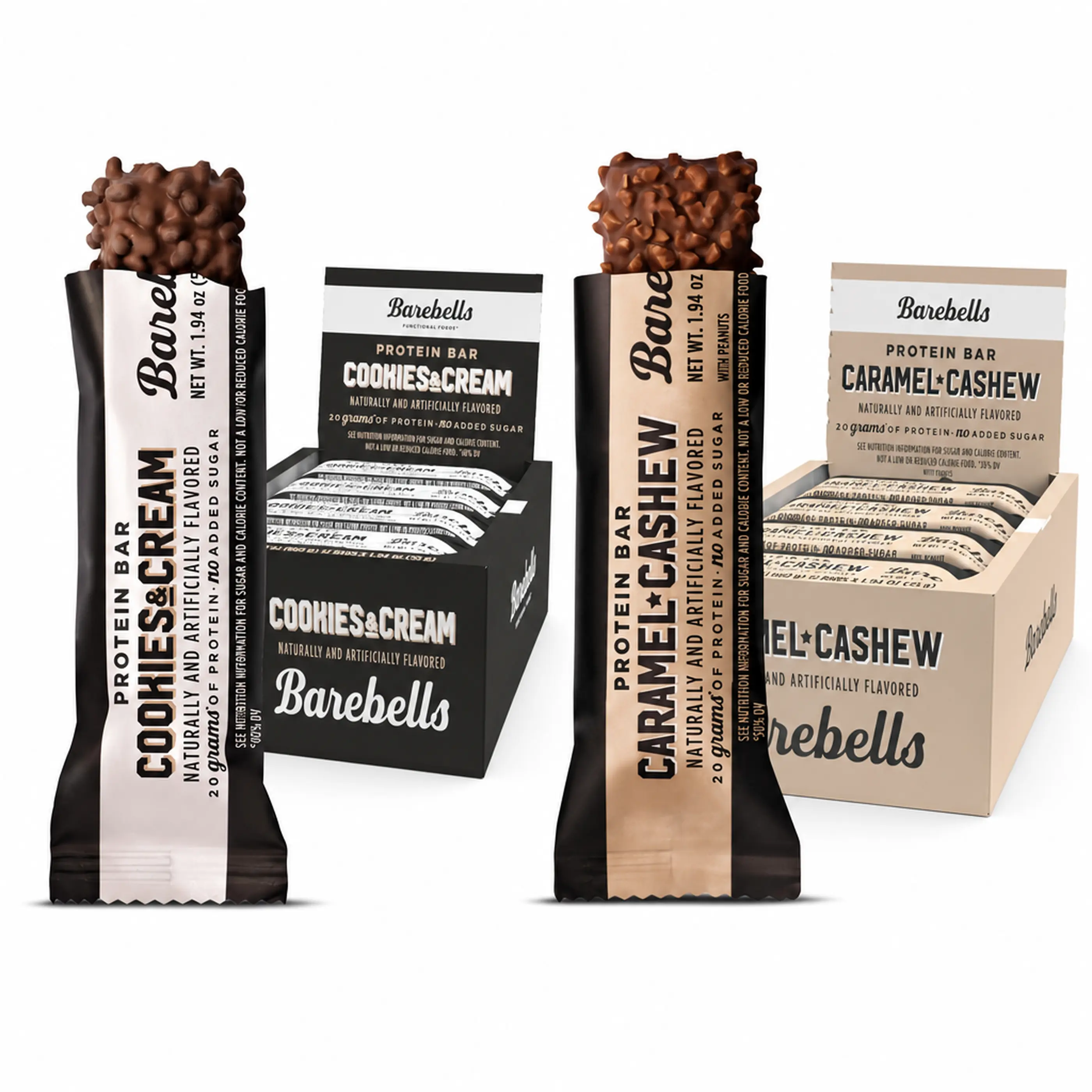Barebells Caramel Cashew & Cookies and Cream - Protein Bar Bundle