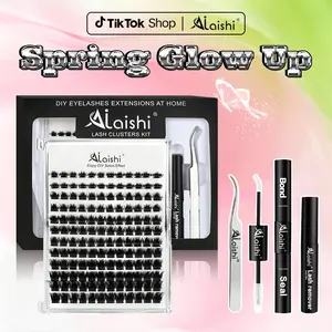 AILAISHI Classic Black and White 3D Eyelash Cluster Set, DIY eyelash extension 10-18mm, 144pcs D-curled soft natural eyelashes, with eyelash adhesive and sealant, tweezers, makeup remover , TikTok Shop Holiday Haul
