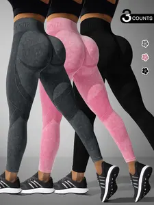 Women's High-Waisted Seamless Yoga Leggings, Tight-Fit Design, Durable Comfortable Fabric, Perfect for Running Gym Fitness Daily Training, Gym Sportswear Bottoms