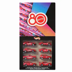 Hot Wheels Silver Series Mattel 80th Anniversary 8-Pack Collectible Diecast Cars Set Limited Edition, Model Cars