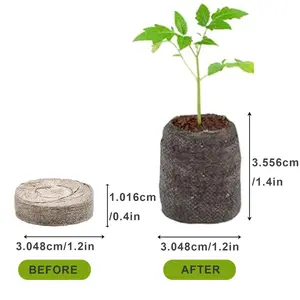 Compressed Nutrient Peat Pellets, Floral Herb Vegetable Planting Soil, Easy Transplant Farm Use, Breathable Fertilizer Effect, Easy Transplant, Perfect Planting Mix