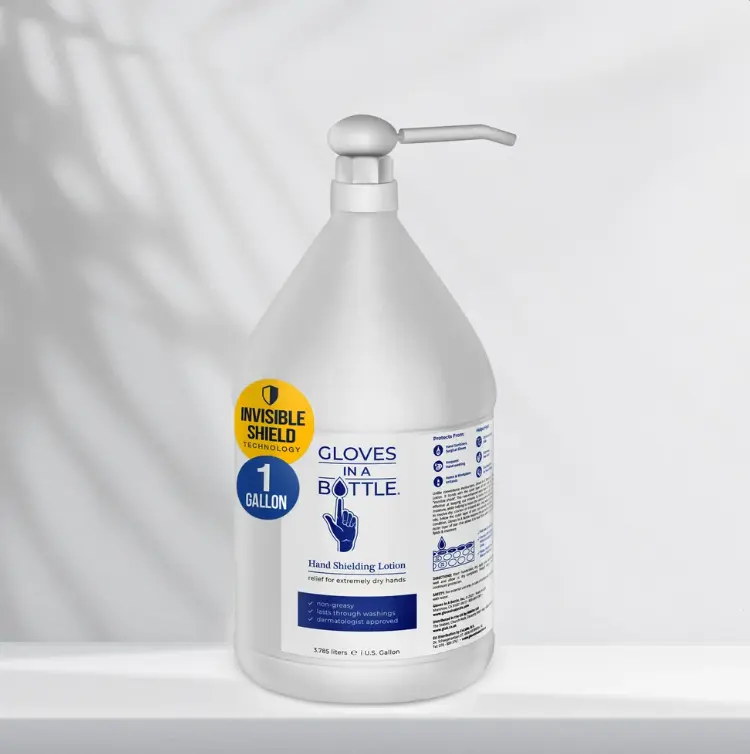 Gloves In A Bottle Shielding Lotion Gallon, Moisturizing Lotion for Hands and Body, Long-Lasting Moisture, Soothing Daily Skin Care, Protective Barrier Lotion Hydrating Fragrance