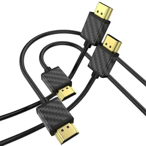 4K HDMI Cable 3ft 2 Pack,Ultra Slim HDMI 2.0 Cable Supports 4K@60Hz/2160P/1080P,HDCP 2.2,ARC,Compatible for PS5/PS4,Xbox,HDTV