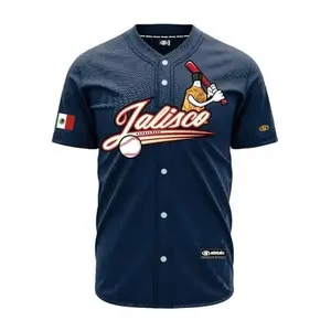(NAVY) Tequileros De JALISCO Baseball Jersey, Mexico Jersey for Men Women Youth And Kids, Mexico Baseball Shirt, Hiphop Jersey, All-Over Print Baseball Jersey