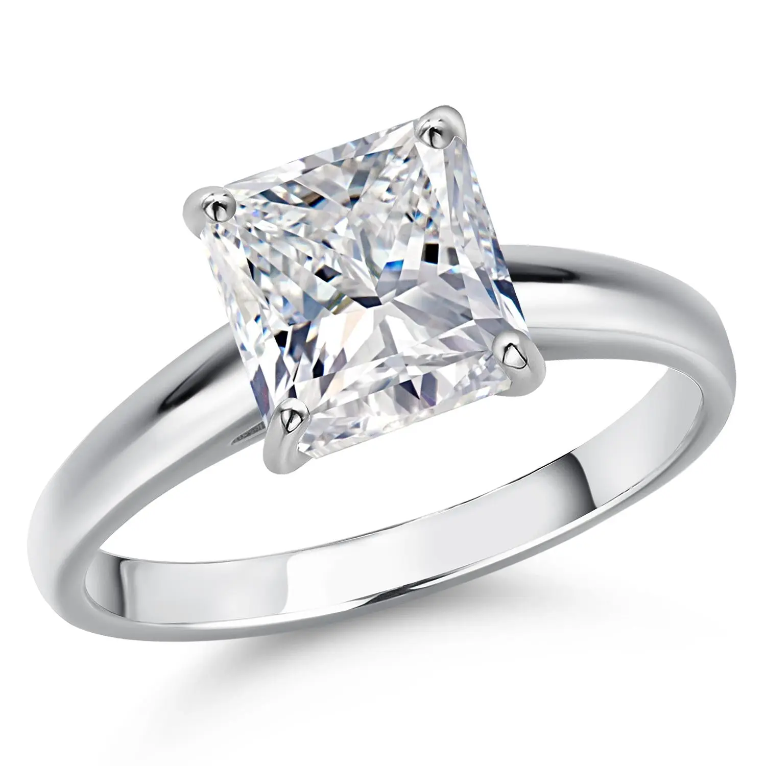1-5 Ct Lab Grown Diamond 14K Gold Solitaire Engagement Ring For Women | IGI Certified | Princess Cut | D-E | VS1-VS2 | Wedding Anniversary Gold Ring