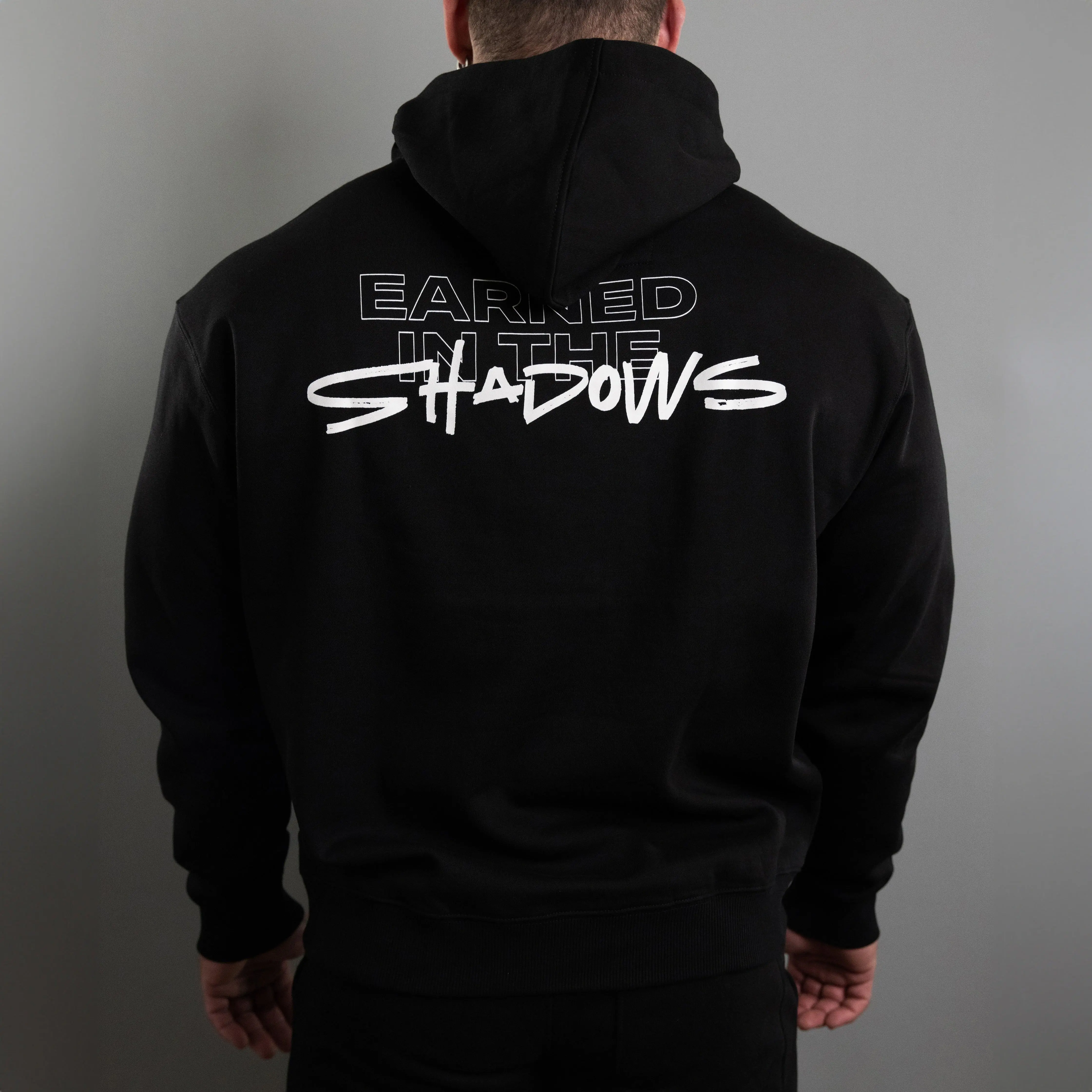 Shadows Hoodie (Black), Classic Zip Hoodie, Workout, Casual