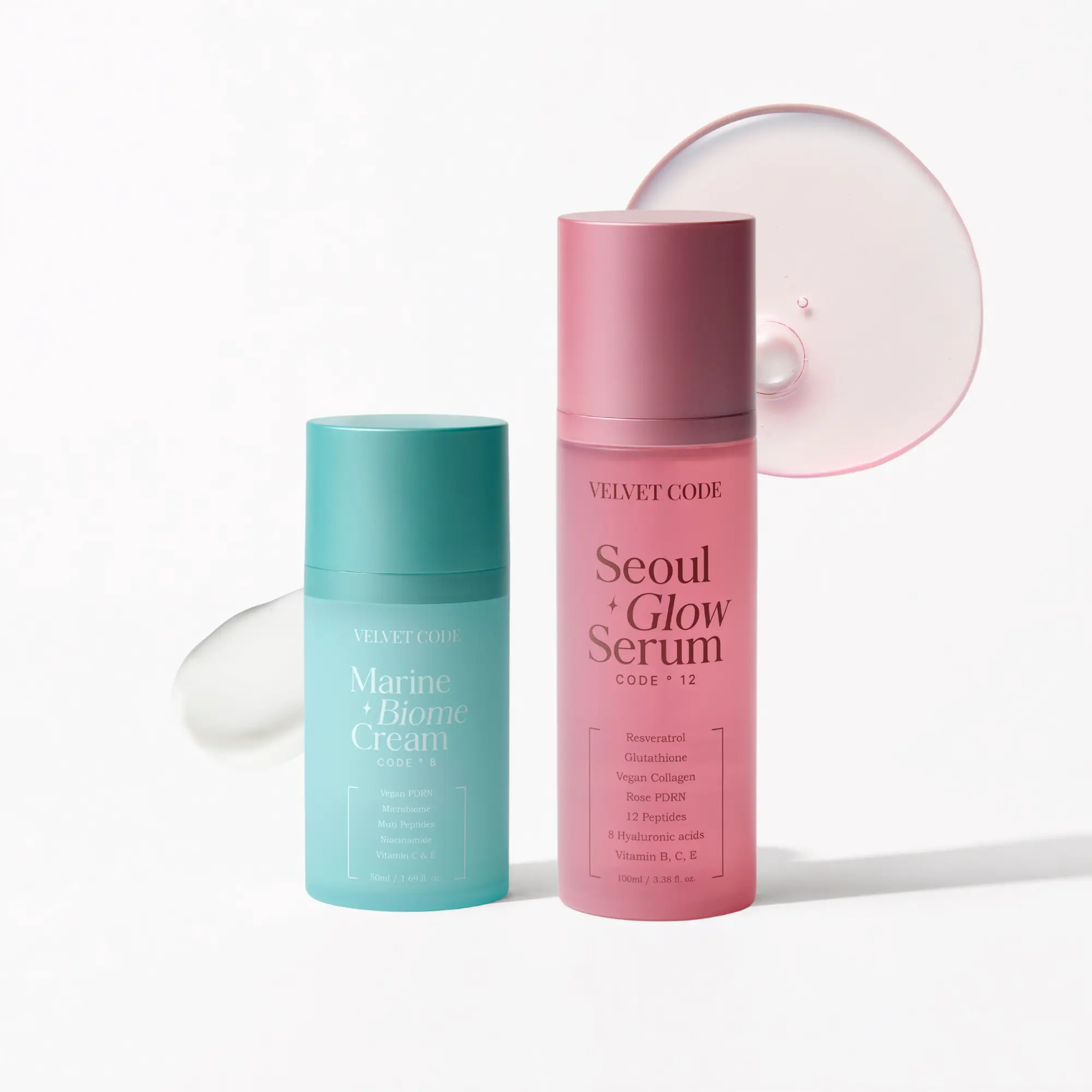 Velvet Code Morning Glow Duo – Vegan Korean Skincare Set with Brightening Serum & Hydrating Face Moisturizer