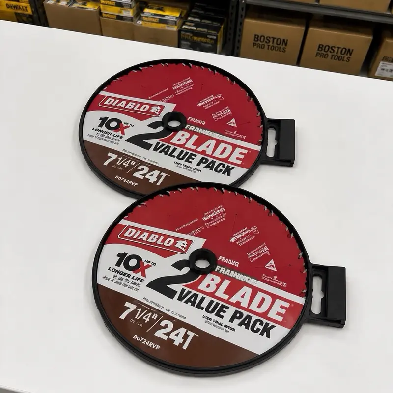 Tracking Point 7-1/4 in. x 24-Tooth Framing Circular Saw Blade Value Pack (2-Pack)