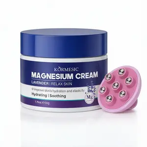 KORMESIC Lavender Magnesium Cream – Muscle & Stress Relief, Better Sleep, Hydrates, Eases Cramps, FREE 7-Ball Magnetic Massager, TikTok Self Care, Athletic Recovery, Pain Relief, Limited Stock! - Scent, Moisture