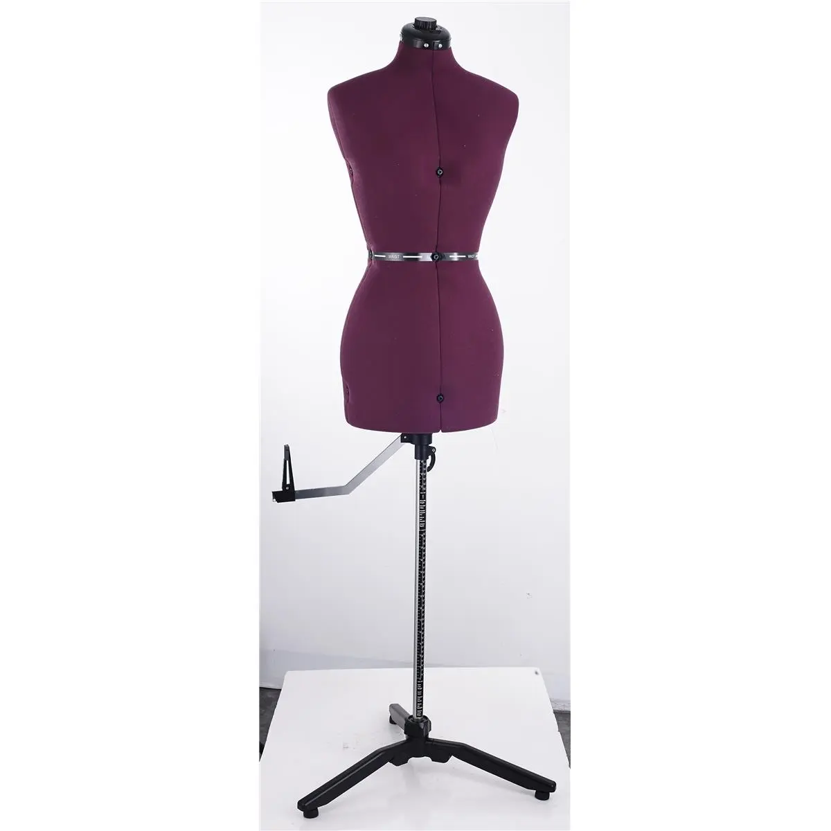 212 MAIN CS-L Large Adjustable Nylon-Covered Mannequin Dress Form - Stand-Up Design, Height-Adjustable Function, Raised Loop, for Home Sewing Projects