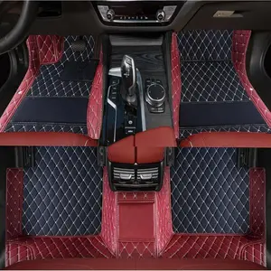 Custom Personalized Floor Mats for Cars，Luxury Full Coverage All Weather Car Floor Mats，Anti-Slip Leather Car Mat Set ，Custom Floor Mats for 99% of Cars, Trucks & SUVs (Yellow)