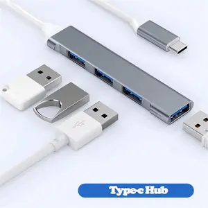 USB A to USB3.0 HUB 4 in 1 HUB Expansion, Multifunctional 4 in 1 HUB Expansion, Type C Ports, Phone Accessories for Home Office USB Hubs