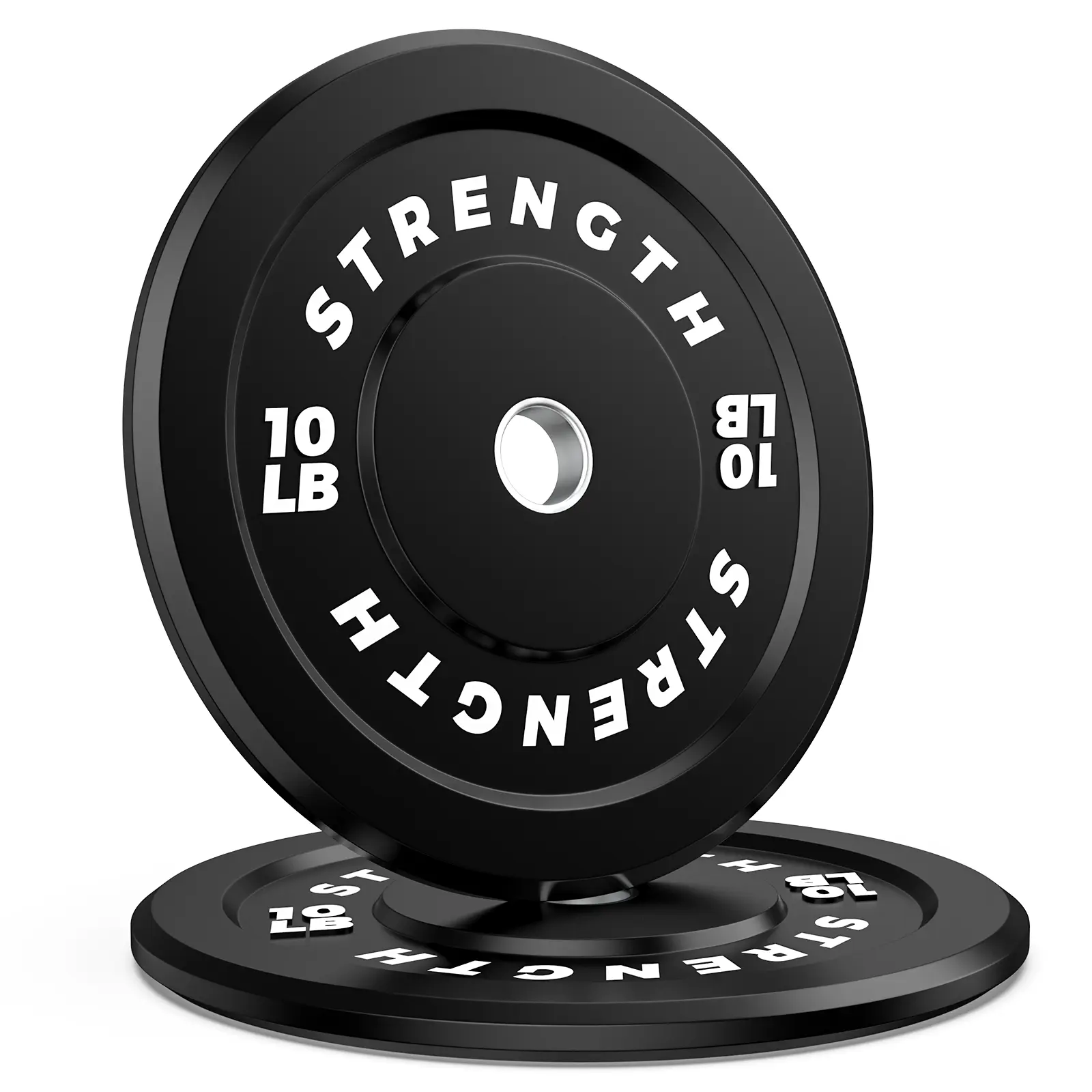 Hapsor Olympic Bumper Plate Set - 2-Inch Durable Rubber Plates with Steel Inserts, Multiple Weights (10-55LBS) Strength Training Weights, Home Gym Equipment, Fitness Workout Accessories for Heavy Duty Lifting