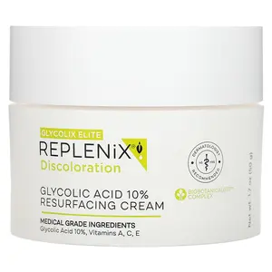 Replenix Discoloration, Glycolic Acid 10% Resurfacing Cream, Fragrance Free, 1.7 oz (50 g)