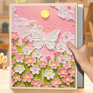 6 Inch Photo Album with 200 Pockets, Creative Flower Pattern Photocard Album, Home Decor for Living Room Bedroom, Gift for Family