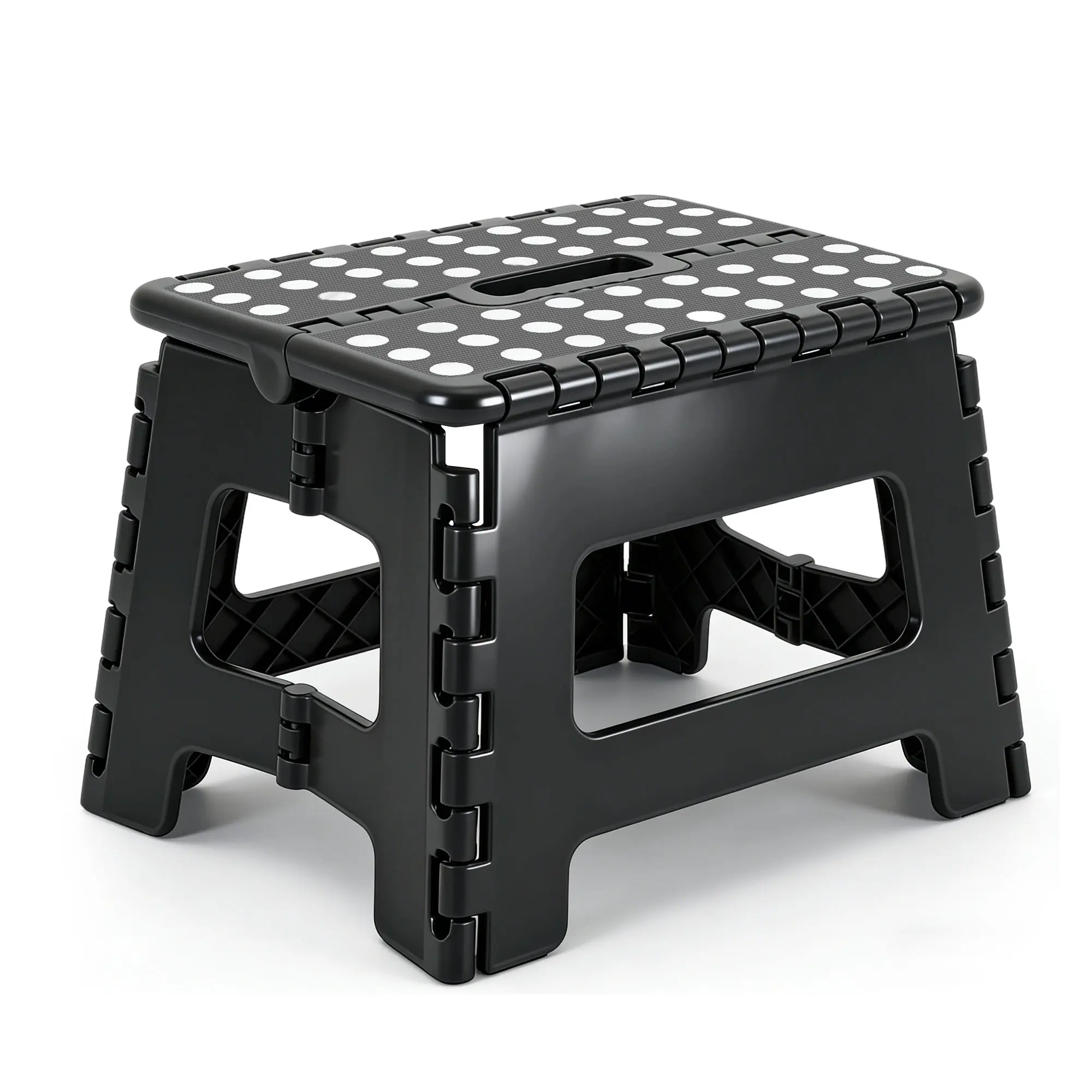 JONPONY Folding Step Stool - 9"Lightweight Step Stool is Sturdy Enough to Support and Safe Enough. Opens Easy with One Flip. Great for Kitchen, Bathroom, Bedroom