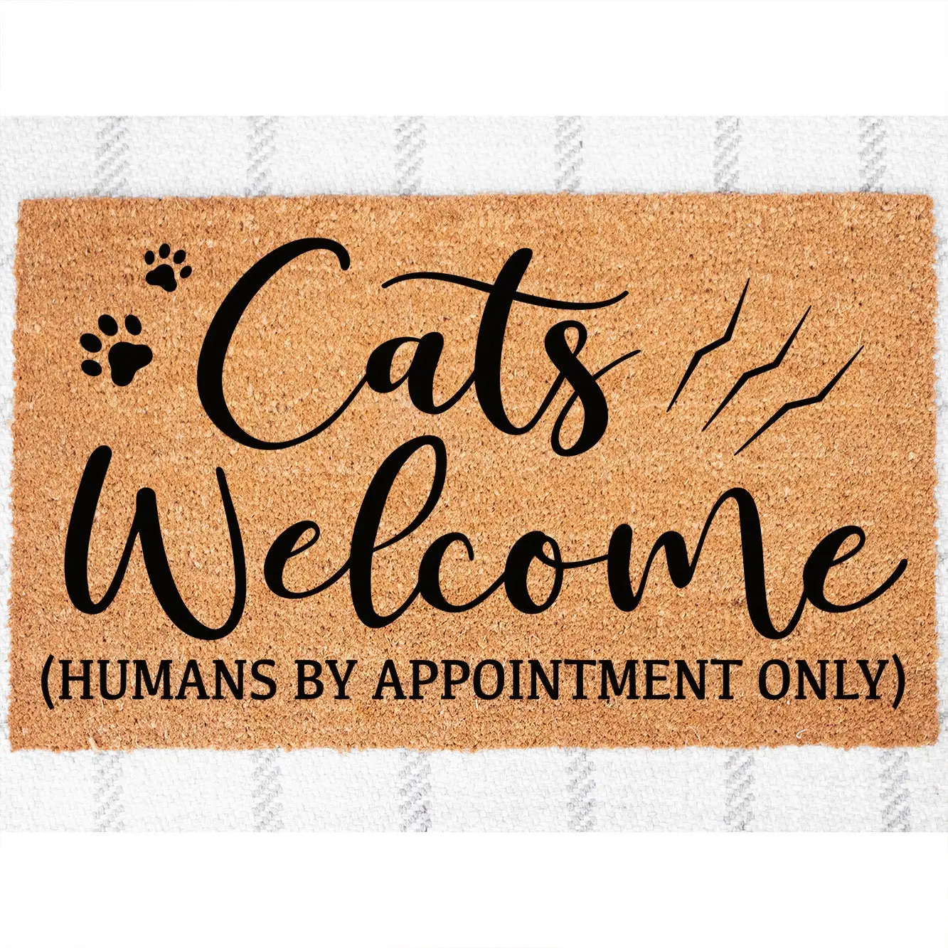 Doormat Cats Welcome (Humans By Appointment Only) Funny Gift For Dad Personalized Gift Door Mat Unique Gift - Cat Gift 3101zz
