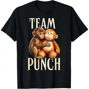 Vintage Round Neck Cotton T-Shirt - Bird, Baby Monkey & Cowboy Themed, Short Sleeve Casual Sports Top