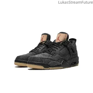 Black retro casual comfortable anti-slip and wear-resistant basketball shoes