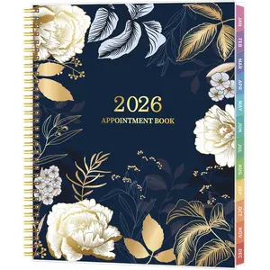 2026 Appointment Book, 30 Minutes-Hourly, Weekly & Monthly Calendar Planner 2026, Jan 2026 - Dec 2026, 8.5'' x 11'', 2026 Daily Planner with Tabs &Pocket, Flexible Cover, Great for Office, Home, School
