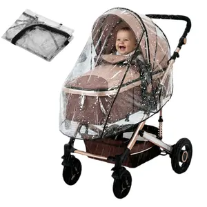 Universal Rain Cover for Pushchair, Pram, Stroller Rain Cover Protect from Rain, Wind, Snow, Breathable& Transparent