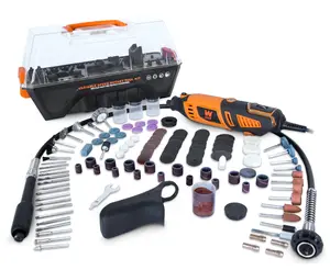 WEN 1.3-Amp Variable Speed Steady-Grip Rotary Tool with 190-Piece Accessory Kit, Flex Shaft and Carrying Case, 23190