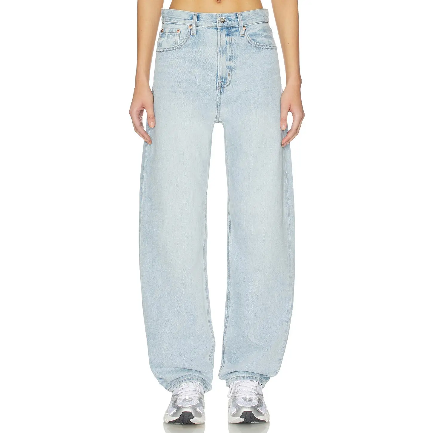 PISTOLA Wes High Rise Barrel Jeans in Waves