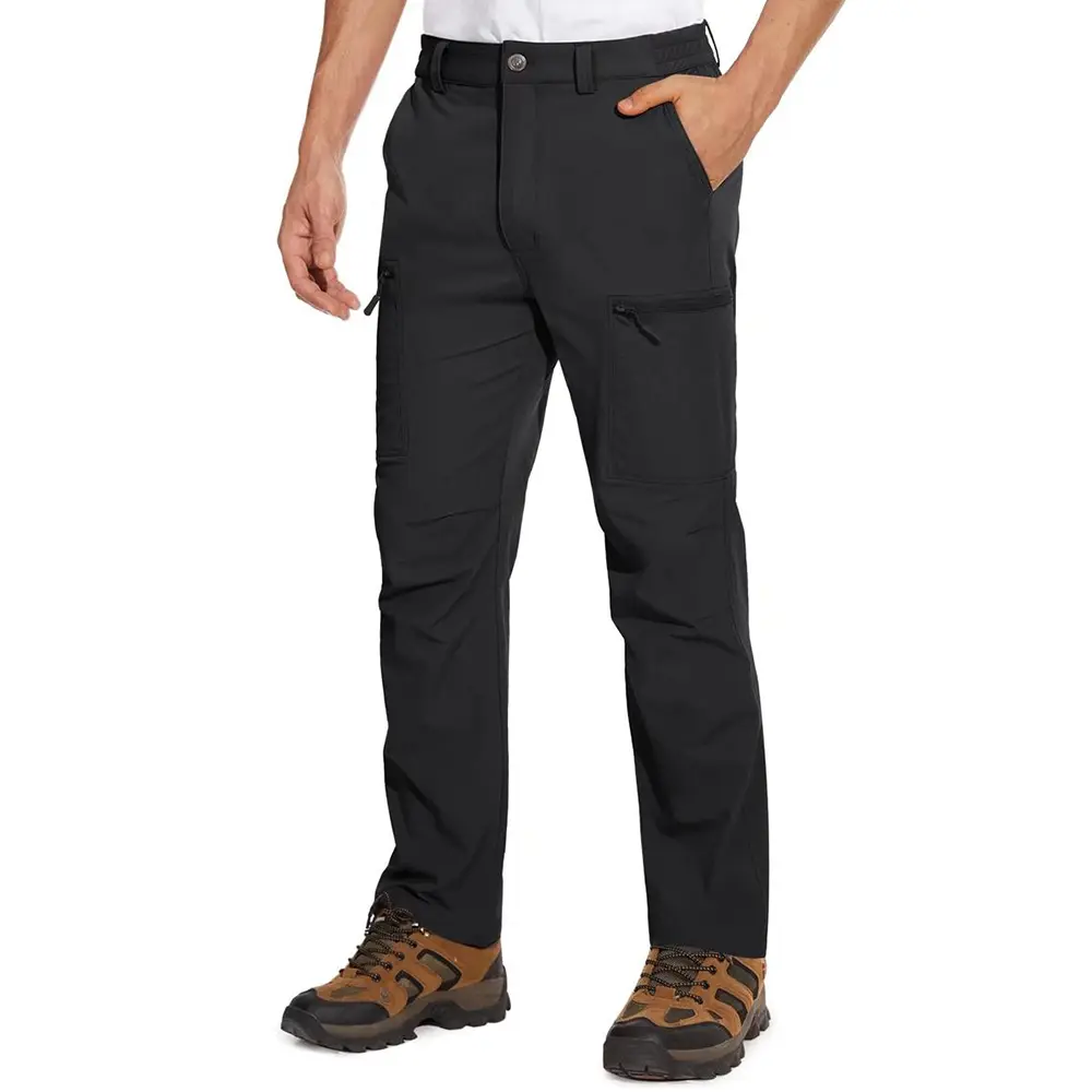 Men's Hiking Pants 6 Pockets Water Resistant Ripstop Outdoor Pants Lightweight Quick Dry Fishing Work Pants
