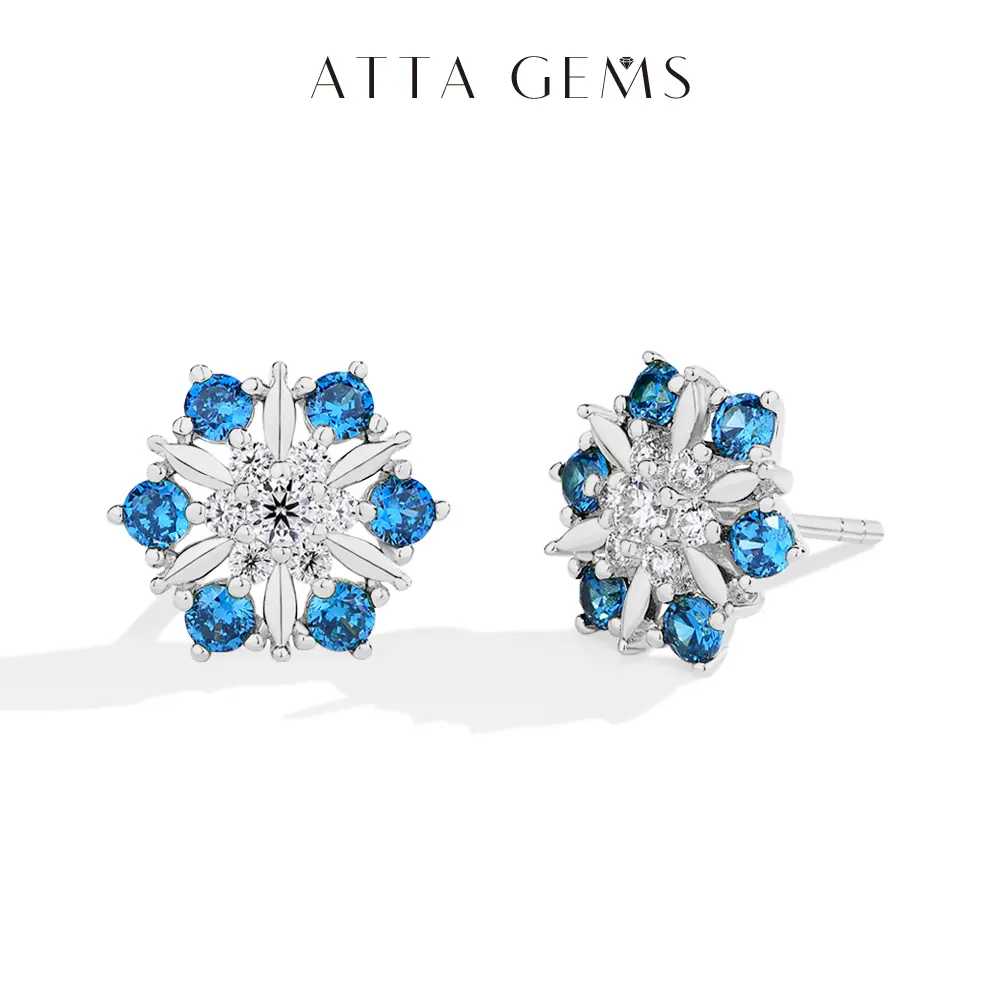 Women's Classic D Color VVS1 Lab-Created Moissanite Stud Earrings Jewelry - E047 Model, Elegant Daily Wear Accessory, Ideal for Parties, Anniversary Gifts