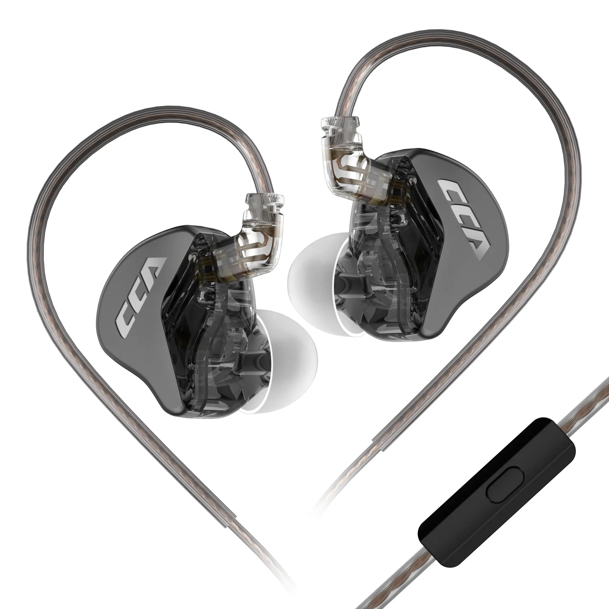 Keephifi CCA Wired Gaming Earbuds - Electronic In-Ear Monitors with Dual Magnetic Drivers, 1.2m Tangle-Free Detachable Cable, 3.5mm Jack, Sound Isolation for Audiophiles, Game Console Compatible, No Mic, Black, Not Water Resistant, 3.5 Mm Jack