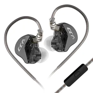 Keephifi CCA CRA Wired Gaming Earbuds HiFi Noise Isolation  In-Ear Monitors with Dual Magnetic Drivers Memory Earhook Tangle-Free Detachable Cable for Audiophiles Metal Headphone