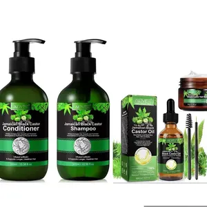 Jamaican Black Castor Oil Shampoo & Conditioner + Jamaican castor  Oil + Jamaican black castor hair mask set , helps hair growth and hair shine , includes biotin oil and coconut oil, smoother and tougher hair