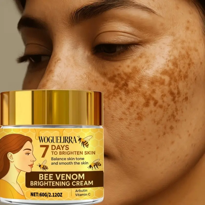 60g Bee Venom Brightening Face Cream, 7-Day Skin Tone Boost, Moisturizing Care, Hydrating, Firming & Balancing, Suitable for All Skin Types, Light