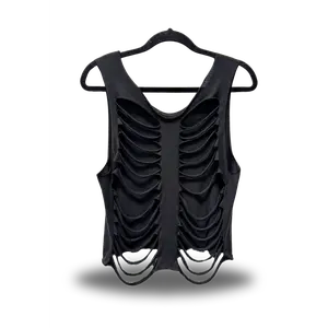 ROAD RASH BLACK CROP TANK TOP 2.0