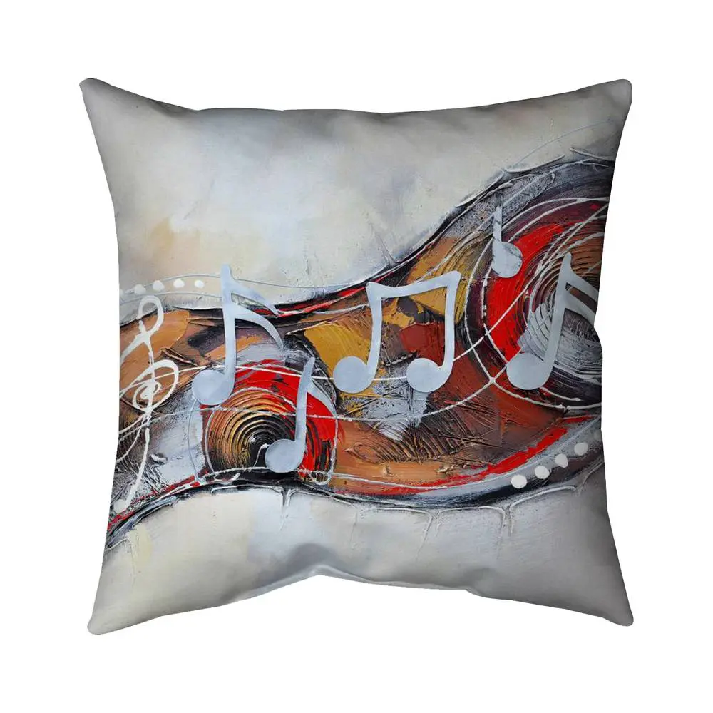 360 Stand 5542-2020-MU12 20x20 in. Modern Contemporary Abstract Serenade Gray Outdoor Throw Pillow - Durable Cushion with Lightweight Soft Padding, Cushions for Porch, Indoor/Outdoor Use, Water Resistant, Printed