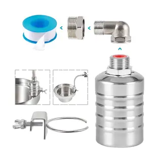 304 Stainless Steel Automatic Water Level Control Float Valve - No Electricity Needed for Water Tanks, Pools & Livestock (1/2” & 3/4” Kit with Side/Top Entry) - Home Improvement.